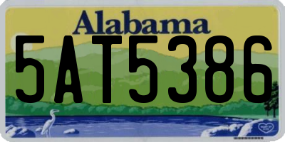 AL license plate 5AT5386