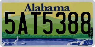 AL license plate 5AT5388