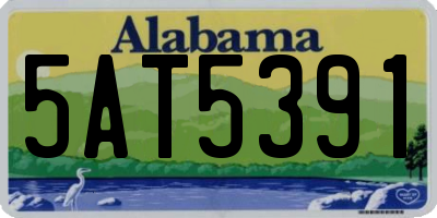 AL license plate 5AT5391