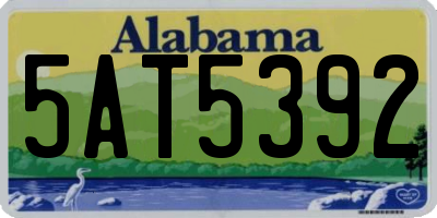 AL license plate 5AT5392