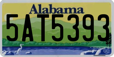 AL license plate 5AT5393
