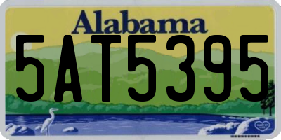 AL license plate 5AT5395