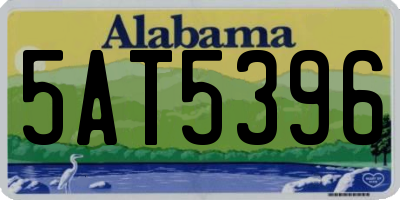 AL license plate 5AT5396