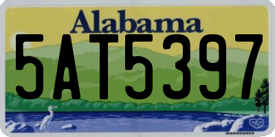 AL license plate 5AT5397