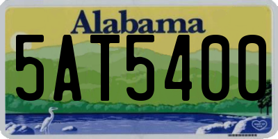 AL license plate 5AT5400
