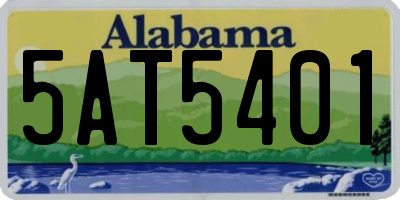 AL license plate 5AT5401