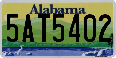 AL license plate 5AT5402