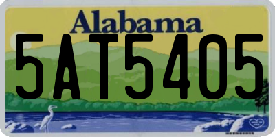AL license plate 5AT5405