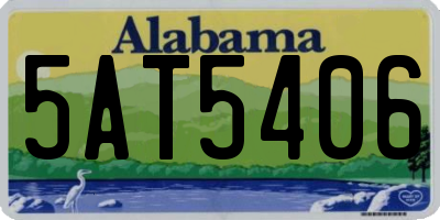 AL license plate 5AT5406
