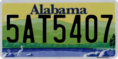 AL license plate 5AT5407