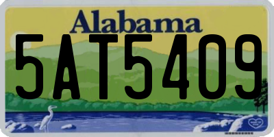 AL license plate 5AT5409