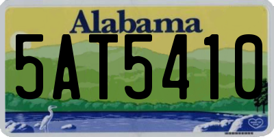 AL license plate 5AT5410