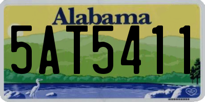AL license plate 5AT5411