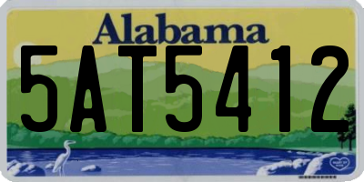 AL license plate 5AT5412