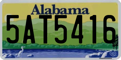 AL license plate 5AT5416
