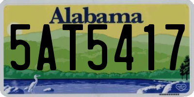 AL license plate 5AT5417