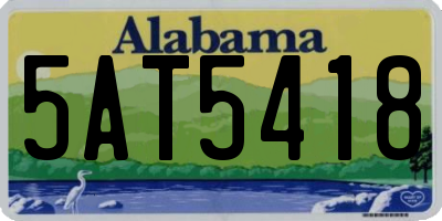 AL license plate 5AT5418