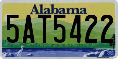 AL license plate 5AT5422
