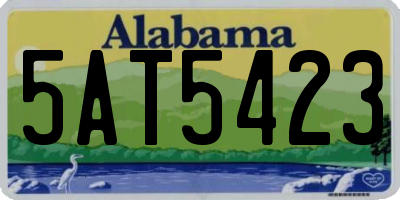 AL license plate 5AT5423