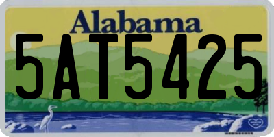 AL license plate 5AT5425