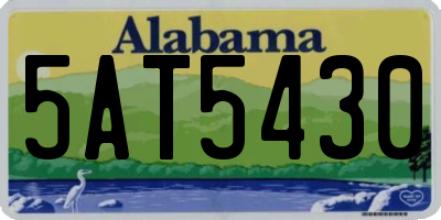 AL license plate 5AT5430