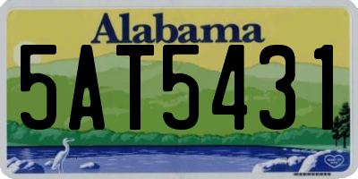 AL license plate 5AT5431