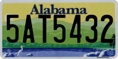 AL license plate 5AT5432