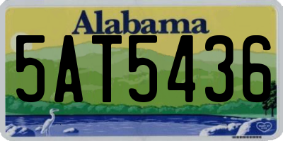 AL license plate 5AT5436
