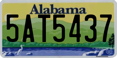 AL license plate 5AT5437