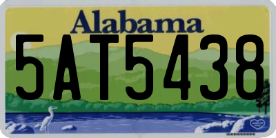 AL license plate 5AT5438