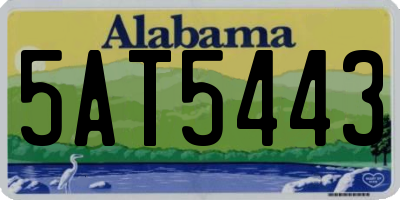 AL license plate 5AT5443