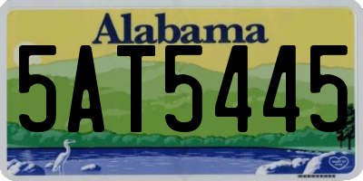 AL license plate 5AT5445