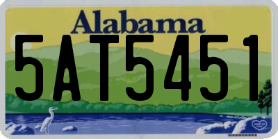 AL license plate 5AT5451