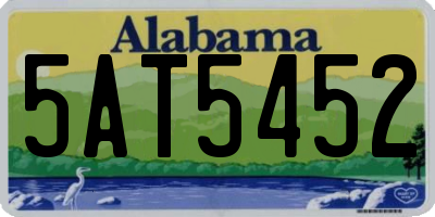 AL license plate 5AT5452