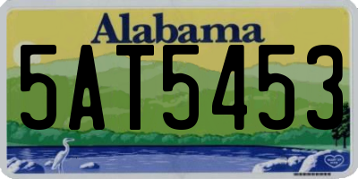 AL license plate 5AT5453