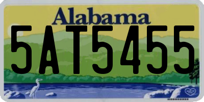 AL license plate 5AT5455