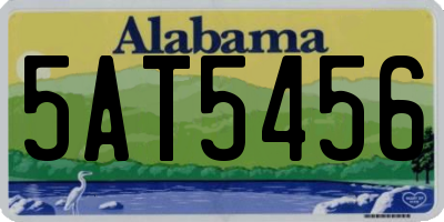 AL license plate 5AT5456