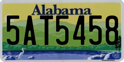 AL license plate 5AT5458