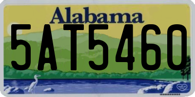 AL license plate 5AT5460