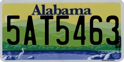 AL license plate 5AT5463