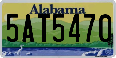 AL license plate 5AT5470