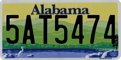 AL license plate 5AT5474