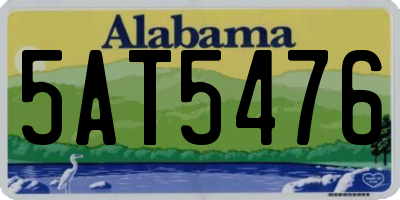 AL license plate 5AT5476