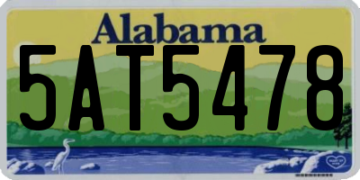 AL license plate 5AT5478