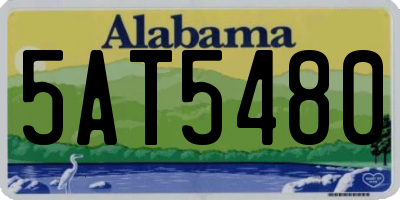 AL license plate 5AT5480