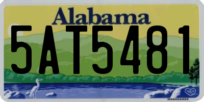 AL license plate 5AT5481
