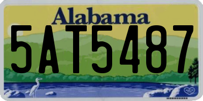 AL license plate 5AT5487
