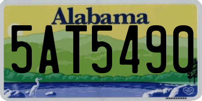 AL license plate 5AT5490