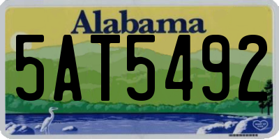 AL license plate 5AT5492