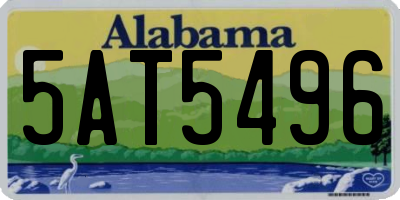 AL license plate 5AT5496